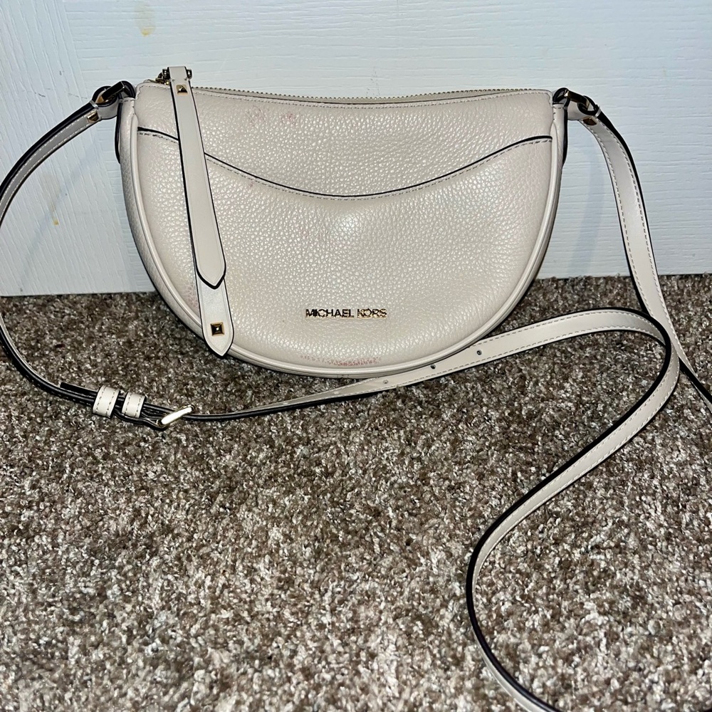 Michael Kors Small Dover Cream Crossbody Bag